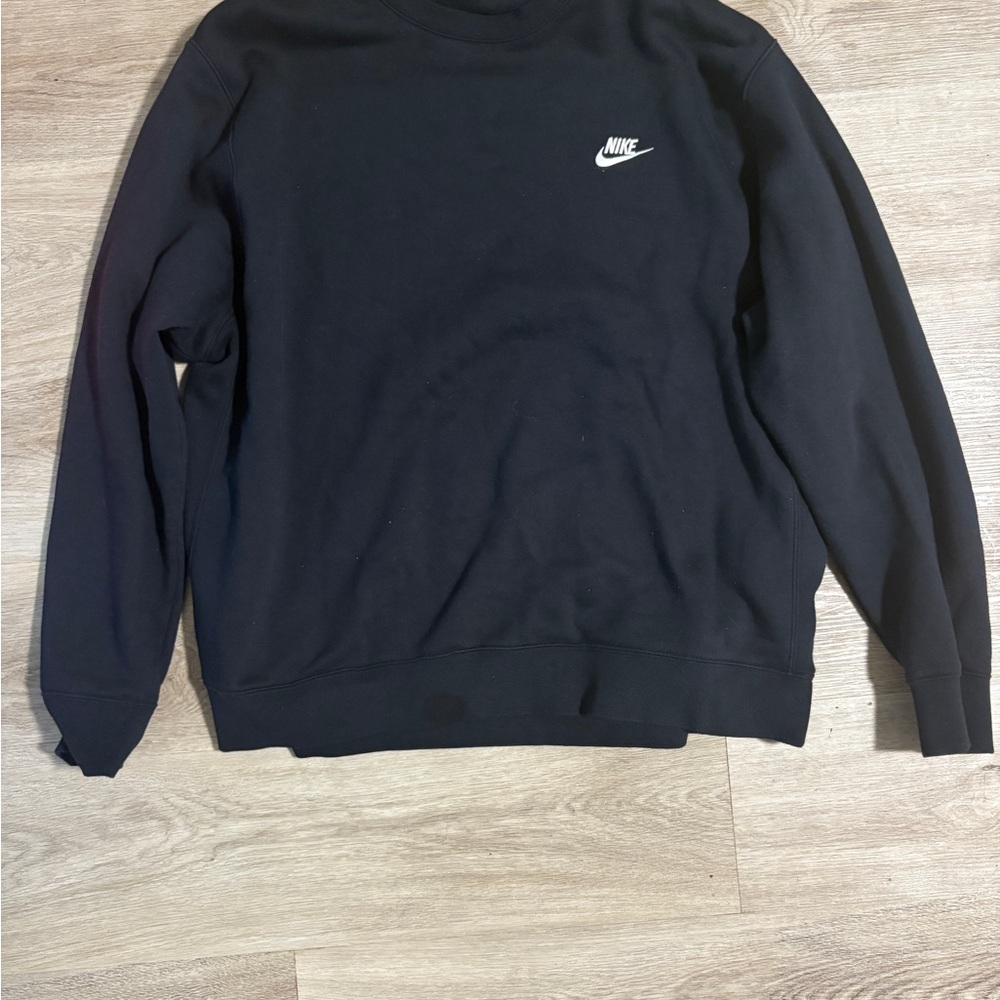 Nike Men's Classic Black Crewneck Sweater